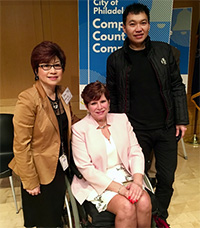Grace Kong, Senator Tartaglione, Leon Wang 