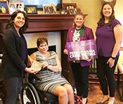 Caitlin Collis, Senator Christine Tartaglione, Jennifer Storm and Becca Zelner (right) 