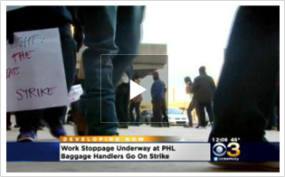 Baggage Handlers Go On Strike At PHL