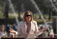 October 3, 2023: Senator Christine Tartaglione joins the PA Breast Cancer Coalition as they kickoff Breast Cancer Awareness Month by turning the State Capitol East Wing Fountain pink. The PA Breast Cancer Coalition celebrating its 30th anniversary this year.