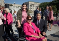 October 3, 2023: Senator Christine Tartaglione joins the PA Breast Cancer Coalition as they kickoff Breast Cancer Awareness Month by turning the State Capitol East Wing Fountain pink. The PA Breast Cancer Coalition celebrating its 30th anniversary this year.