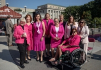 October 3, 2023: Senator Christine Tartaglione joins the PA Breast Cancer Coalition as they kickoff Breast Cancer Awareness Month by turning the State Capitol East Wing Fountain pink. The PA Breast Cancer Coalition celebrating its 30th anniversary this year.