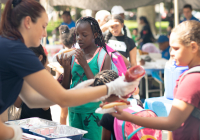 August 8, 2019 – State Sen. Christine Tartaglione’s Community Picnic was a huge hit with the children and their families who gathered at Fairhill Square Park today to delight in free music, hot dogs, soft pretzels, water ice, face painting, and the senator’s popular back-to-school backpack giveaway. Hundreds of youths walked away wearing new school bags on their shoulders and smiles on their faces.