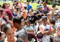 August 8, 2019 – State Sen. Christine Tartaglione’s Community Picnic was a huge hit with the children and their families who gathered at Fairhill Square Park today to delight in free music, hot dogs, soft pretzels, water ice, face painting, and the senator’s popular back-to-school backpack giveaway. Hundreds of youths walked away wearing new school bags on their shoulders and smiles on their faces.