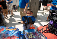 August 8, 2019 – State Sen. Christine Tartaglione’s Community Picnic was a huge hit with the children and their families who gathered at Fairhill Square Park today to delight in free music, hot dogs, soft pretzels, water ice, face painting, and the senator’s popular back-to-school backpack giveaway. Hundreds of youths walked away wearing new school bags on their shoulders and smiles on their faces.