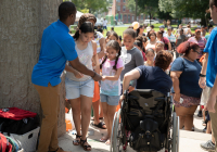 August 8, 2019 – State Sen. Christine Tartaglione’s Community Picnic was a huge hit with the children and their families who gathered at Fairhill Square Park today to delight in free music, hot dogs, soft pretzels, water ice, face painting, and the senator’s popular back-to-school backpack giveaway. Hundreds of youths walked away wearing new school bags on their shoulders and smiles on their faces.