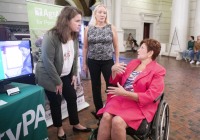 October 3, 2023: Senator Christine Tartaglione  hosted a Disability Awareness Day event in the Capitol rotunda.