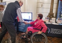 October 3, 2023: Senator Christine Tartaglione  hosted a Disability Awareness Day event in the Capitol rotunda.