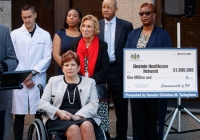 March 18, 2022 – Senator Christine Tartaglione (D-2) was joined by Senator Sharif Street (D-3) and Representative Stephen Kinsey (D-201) to present officials from Einstein Health Network with a $1 million mock check to expand the Emergency Department at Einstein Medical Center Philadelphia.