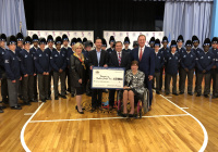 November 15, 2019 – State Senators Christine Tartaglione and John Sabatina visited Father Judge High School today to present the school’s leadership, supporters, and students with a $1.5 million state redevelopment grant to assist in the construction of a state-of-the-art welding lab and the expansion of an academic excellence center at the Northeast Philadelphia school.