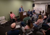 May 11, 2023: Senators Jimmy Dillon and Christine Tartaglione present check to Fox Chase Cancer Center.