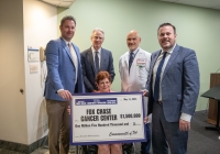 May 11, 2023: Senators Jimmy Dillon and Christine Tartaglione present check to Fox Chase Cancer Center.