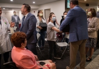 May 11, 2023: Senators Jimmy Dillon and Christine Tartaglione present check to Fox Chase Cancer Center.