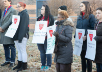 January 8, 2020: Senate Democrats stood at sunrise today with House colleagues, parents, teachers and city officials outside Carnell Elementary School to decry the continued contamination of Philadelphia schools and demand at least $170 million from the state’s Rainy Day Fund to remediate toxic schools. Carnell has been closed since mid-December due to asbestos contamination.