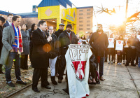 January 8, 2020: Senate Democrats stood at sunrise today with House colleagues, parents, teachers and city officials outside Carnell Elementary School to decry the continued contamination of Philadelphia schools and demand at least $170 million from the state’s Rainy Day Fund to remediate toxic schools. Carnell has been closed since mid-December due to asbestos contamination.