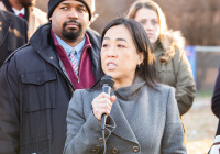 January 8, 2020: Senate Democrats stood at sunrise today with House colleagues, parents, teachers and city officials outside Carnell Elementary School to decry the continued contamination of Philadelphia schools and demand at least $170 million from the state’s Rainy Day Fund to remediate toxic schools. Carnell has been closed since mid-December due to asbestos contamination.