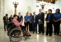 March 19, 2019: Senator Christine Tartaglione and State Rep. Jared Solomon hosted volunteers from the International We Love U Foundation at the Pennsylvania Capitol today and presented them with a Certificate of Recognition for their many community service projects in the 2nd Senatorial District and Greater Philadelphia.