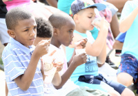 16 de agosto de 2019 - La senadora estatal Christine Tartaglione entregó mochilas gratuitas y suministros para el regreso a la escuela a más de 400 niños agradecidos en el Centro de Recreación Lawncrest ayer cuando organizó un Picnic Comunitario en el bullicioso patio de recreo del vecindario por primera vez en los 15 años de historia de su serie de eventos de finales de verano.