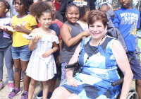 August 16, 2019 – State Senator Christine Tartaglione handed out free backpacks and back-to-school supplies to more than 400 appreciative children at the Lawncrest Recreation Center yesterday as she hosted a Community Picnic at the bustling neighborhood playground for the first time in the 15-year history of her late-summer event series.