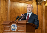 January 28, 2020:  Senator Tartaglione join the governor and workers to  call to raise Pennsylvania’s minimum wage.