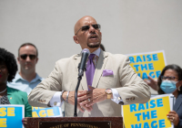 July 9, 2021: Hughes, Tartaglione Mark 15th Anniversary of Minimum Wage Bill with State’s Leaders