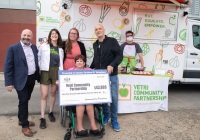 May 26, 2022: Sen. Tartaglione met with acclaimed chef Marc Vetri outside the Scanlon Hockey Rink in the Harrowgate section of Northeast Philadelphia today to deliver a $43,000 state commitment to Vetri Community Partnership for its Mobile Teaching Kitchen.