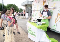 May 26, 2022: Sen. Tartaglione met with acclaimed chef Marc Vetri outside the Scanlon Hockey Rink in the Harrowgate section of Northeast Philadelphia today to deliver a $43,000 state commitment to Vetri Community Partnership for its Mobile Teaching Kitchen.