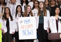 April 8, 2024: Joined by hundreds of pharmacy students and representatives of independent pharmacies, Sen. Tartaglione spoke at a rotunda rally in support of tighter regulations on insurance companies’ use of pharmacy benefit managers.  Tartaglione is a co-sponsor of Senate Bill 1000 which would improve oversight of PBM practices and prohibit certain activities such as patient steering.