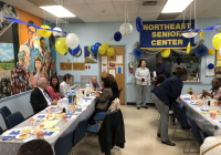 October 18, 2019:  Senator Tartaglione helped the Peter Bressi Northeast Senior Center celebrate its 35th anniversary in a big way on Friday as she announced that the center has been awarded a $100,000 grant from the state to grow its programming for seniors in the Frankford section of Philadelphia.  “This is for all the hard work that you do with such little money,” Senator Tartaglione told dozens of the center’s members during their anniversary lunch. “And you try to expand your services. So this is truly my pleasure.”