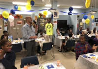 October 18, 2019:  Senator Tartaglione helped the Peter Bressi Northeast Senior Center celebrate its 35th anniversary in a big way on Friday as she announced that the center has been awarded a $100,000 grant from the state to grow its programming for seniors in the Frankford section of Philadelphia.  “This is for all the hard work that you do with such little money,” Senator Tartaglione told dozens of the center’s members during their anniversary lunch. “And you try to expand your services. So this is truly my pleasure.”