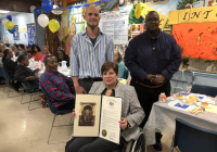 October 18, 2019:  Senator Tartaglione helped the Peter Bressi Northeast Senior Center celebrate its 35th anniversary in a big way on Friday as she announced that the center has been awarded a $100,000 grant from the state to grow its programming for seniors in the Frankford section of Philadelphia.  “This is for all the hard work that you do with such little money,” Senator Tartaglione told dozens of the center’s members during their anniversary lunch. “And you try to expand your services. So this is truly my pleasure.”