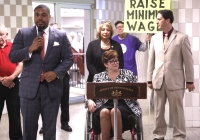 May 23, 2019 – As part of a statewide “RealJobs RealPay” Day of Action, Senator Tartaglione visited La Barberia in Suburban Station and highlighted the benefits of raising the minimum wage.