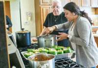 October 11, 2019:  State Senator Christine Tartaglione and state Representative Angel Cruz battled to a split decision in their cook-off at Ronald McDonald House in North Philadelphia.