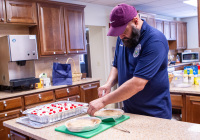 October 11, 2019:  State Senator Christine Tartaglione and state Representative Angel Cruz battled to a split decision in their cook-off at Ronald McDonald House in North Philadelphia.