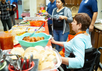 October 11, 2019:  State Senator Christine Tartaglione and state Representative Angel Cruz battled to a split decision in their cook-off at Ronald McDonald House in North Philadelphia.