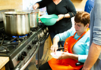 October 11, 2019:  State Senator Christine Tartaglione and state Representative Angel Cruz battled to a split decision in their cook-off at Ronald McDonald House in North Philadelphia.