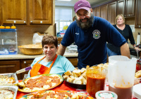 October 11, 2019:  State Senator Christine Tartaglione and state Representative Angel Cruz battled to a split decision in their cook-off at Ronald McDonald House in North Philadelphia.