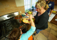 October 11, 2019:  State Senator Christine Tartaglione and state Representative Angel Cruz battled to a split decision in their cook-off at Ronald McDonald House in North Philadelphia.