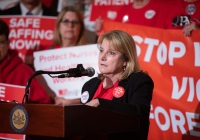 June 14, 2022: Senator Tartaglione attends a Nurses Safe Staffing Rally hosted by PASNAP  in Harrisburg.