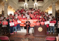 June 14, 2022: Senator Tartaglione attends a Nurses Safe Staffing Rally hosted by PASNAP  in Harrisburg.