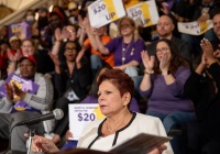 April 9, 2024:  Senator Tartaglione Rallies with Labor to Raise The Minimum Wage