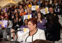 April 9, 2024:  Senator Tartaglione Rallies with Labor to Raise The Minimum Wage