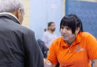 October 3, 2019:  Hundreds of Northeast Philadelphia-area senior citizens and their caregivers joined State Senator Christine M. Tartaglione for her Senior Expo today as she brought the annual event series to the Lawncrest Recreation Center for the first time in its more than 20-year history. Eager attendees collected valuable information from more than 50 vendors about topics ranging from health care to financial services to crime prevention.