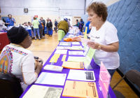 October 3, 2019:  Hundreds of Northeast Philadelphia-area senior citizens and their caregivers joined State Senator Christine M. Tartaglione for her Senior Expo today as she brought the annual event series to the Lawncrest Recreation Center for the first time in its more than 20-year history. Eager attendees collected valuable information from more than 50 vendors about topics ranging from health care to financial services to crime prevention.