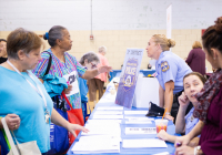 October 3, 2019:  Hundreds of Northeast Philadelphia-area senior citizens and their caregivers joined State Senator Christine M. Tartaglione for her Senior Expo today as she brought the annual event series to the Lawncrest Recreation Center for the first time in its more than 20-year history. Eager attendees collected valuable information from more than 50 vendors about topics ranging from health care to financial services to crime prevention.