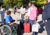 September 25, 2021 – State Senator Christine Tartaglione welcomed constituents from throughout the 2nd Senatorial District to Wissinoming Park today to help them dispose of their unwanted paper documents and electronic devices safely and securely.