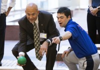 May 9, 2023: Sens. Costa and Tartaglione participated in the Special Olympics Unified Government Bocce Challenge tonight in the East Wing Rotunda. The annual event, which pulls together student athletes, Special Olympians and government officials as teammates, had been on hiatus since 2019.