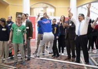 May 9, 2023: Sens. Costa and Tartaglione participated in the Special Olympics Unified Government Bocce Challenge tonight in the East Wing Rotunda. The annual event, which pulls together student athletes, Special Olympians and government officials as teammates, had been on hiatus since 2019.