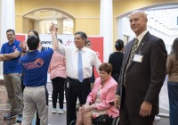 May 9, 2023: Sens. Costa and Tartaglione participated in the Special Olympics Unified Government Bocce Challenge tonight in the East Wing Rotunda. The annual event, which pulls together student athletes, Special Olympians and government officials as teammates, had been on hiatus since 2019.