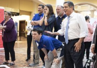 May 9, 2023: Sens. Costa and Tartaglione participated in the Special Olympics Unified Government Bocce Challenge tonight in the East Wing Rotunda. The annual event, which pulls together student athletes, Special Olympians and government officials as teammates, had been on hiatus since 2019.